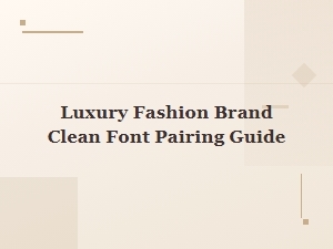 Luxury Fashion Brand Font Pairing Guide Using Minimal Sans Serifs